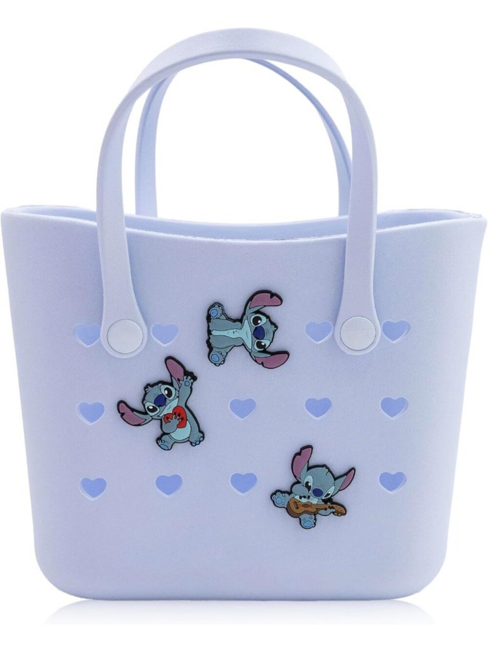 Cute Mini Rubber Tote Bag for Women - Hello Kitty & Stitch Design, Perfect for